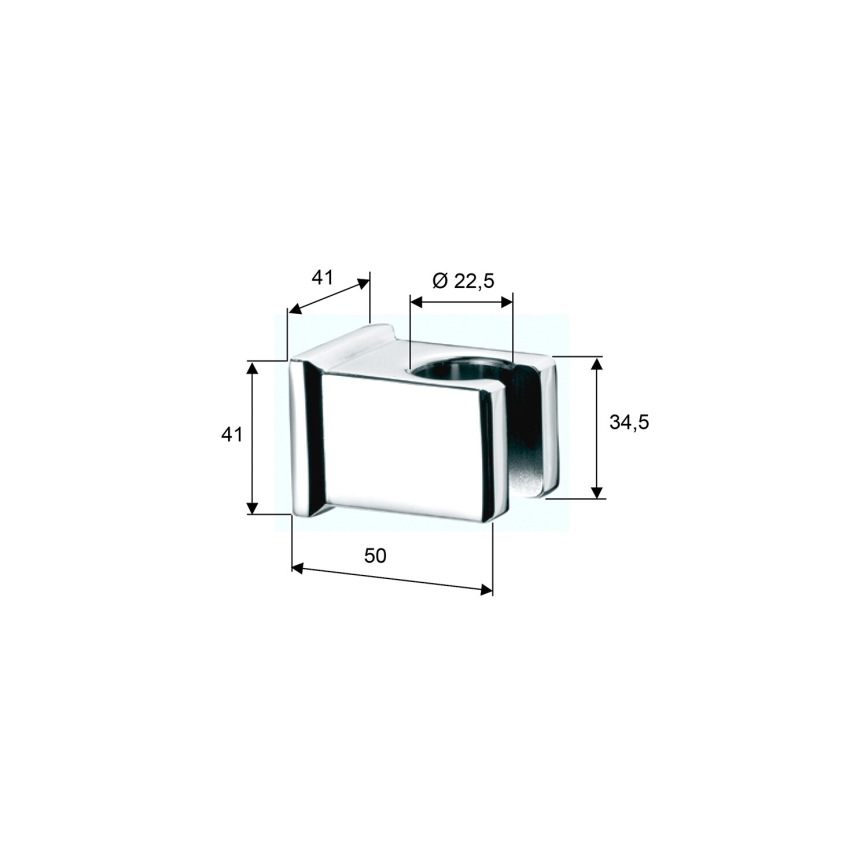 Sapho - Vinklet fast bruseholder/mat sort