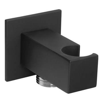 Sapho - Vinklet fast bruseholder med outlet/mat sort
