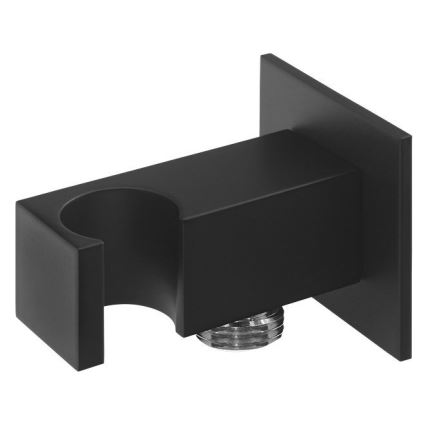 Sapho - Vinklet fast bruseholder med outlet/mat sort
