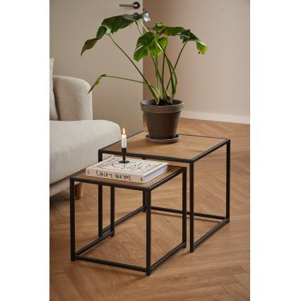 Sæt med 2 konferencestel SARON i eg/sort