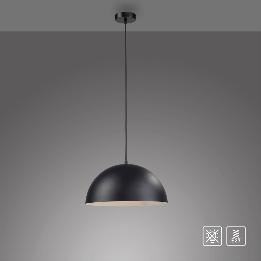 Schöner Wohnen 11728-18 - Pendel med kabel ALI 1xE27/25W/230V Ø 38 cm sort