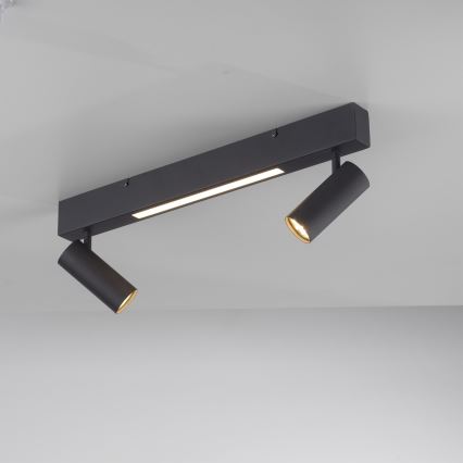 Schöner Wohnen 11793-18 - LED-spot DANTE 2xGU10/10W/230V + LED/7,2W sort