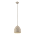Schöner Wohnen 12540-42 - TRAVENTA pendel med ledning 1xE27/40W/230V Ø 21 cm beton