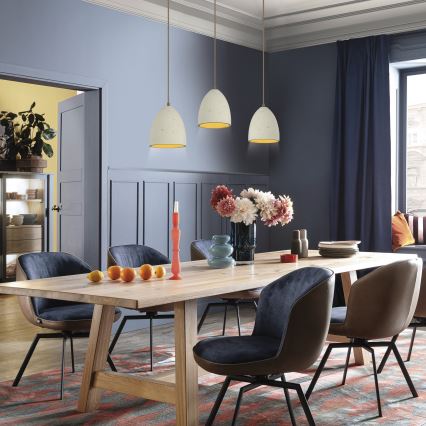 Schöner Wohnen 12541-42 - Pendel med kabel TRAVENTA 3xE27/40W/230V beton