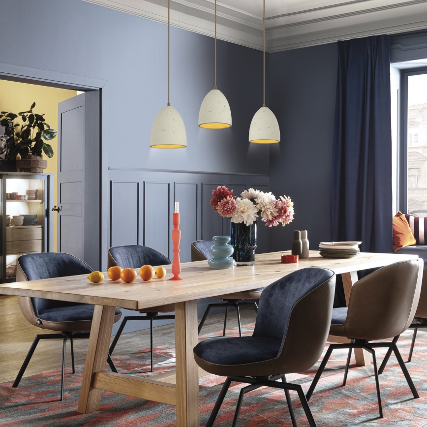 Schöner Wohnen 12541-42 - Pendel med kabel TRAVENTA 3xE27/40W/230V beton