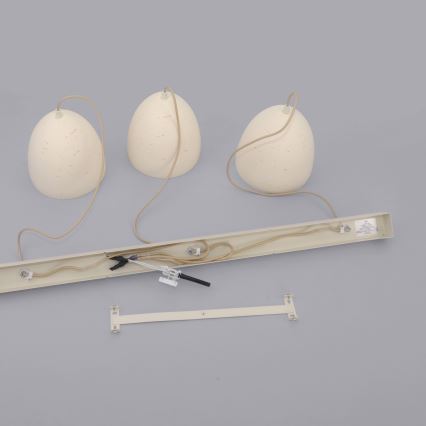 Schöner Wohnen 12541-42 - Pendel med kabel TRAVENTA 3xE27/40W/230V beton