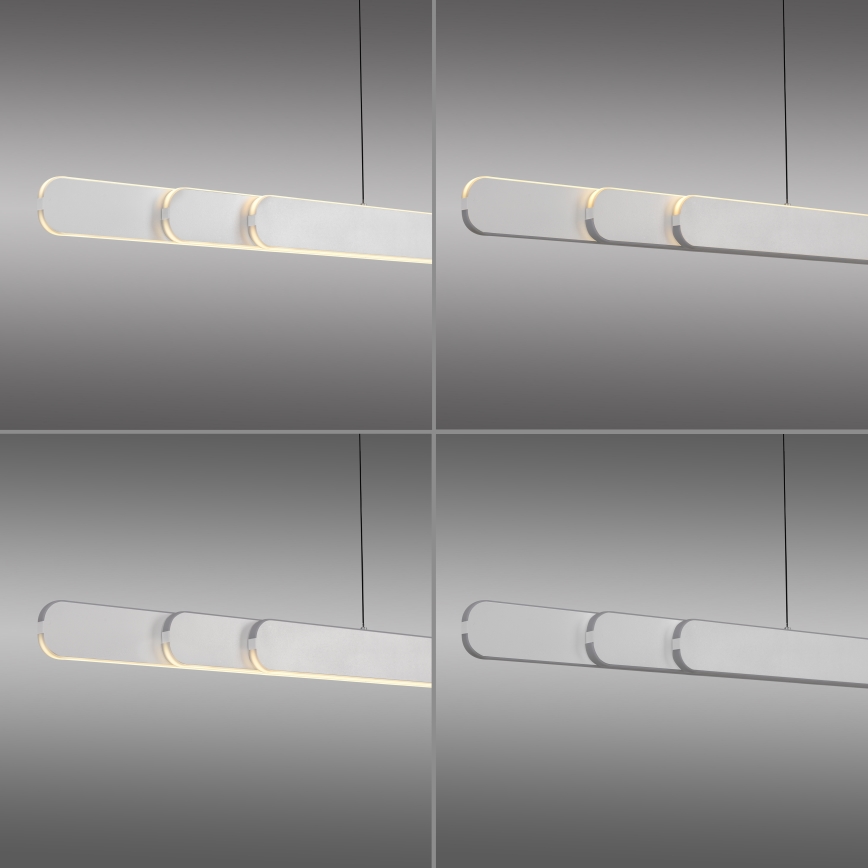 Schöner Wohnen 12577-16 - LED-dæmpbar pendel på vaier ADRIANA ROUND 2xLED/24W/230V 2700/3000/3500/4000/5000K 160 cm hvid