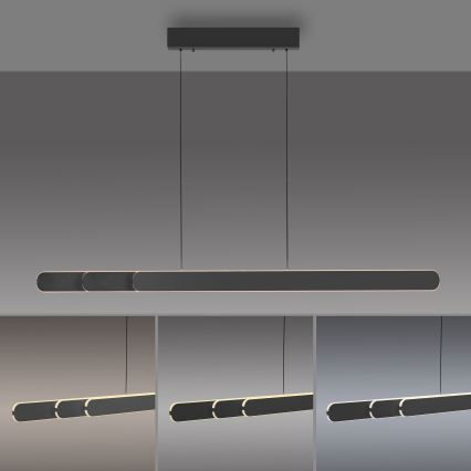 Schöner Wohnen 12577-18 - Dæmpbar LED-pendel på kabel ADRIANA ROUND 2xLED/24W/230V 2700/3000/3500/4000/5000K sort