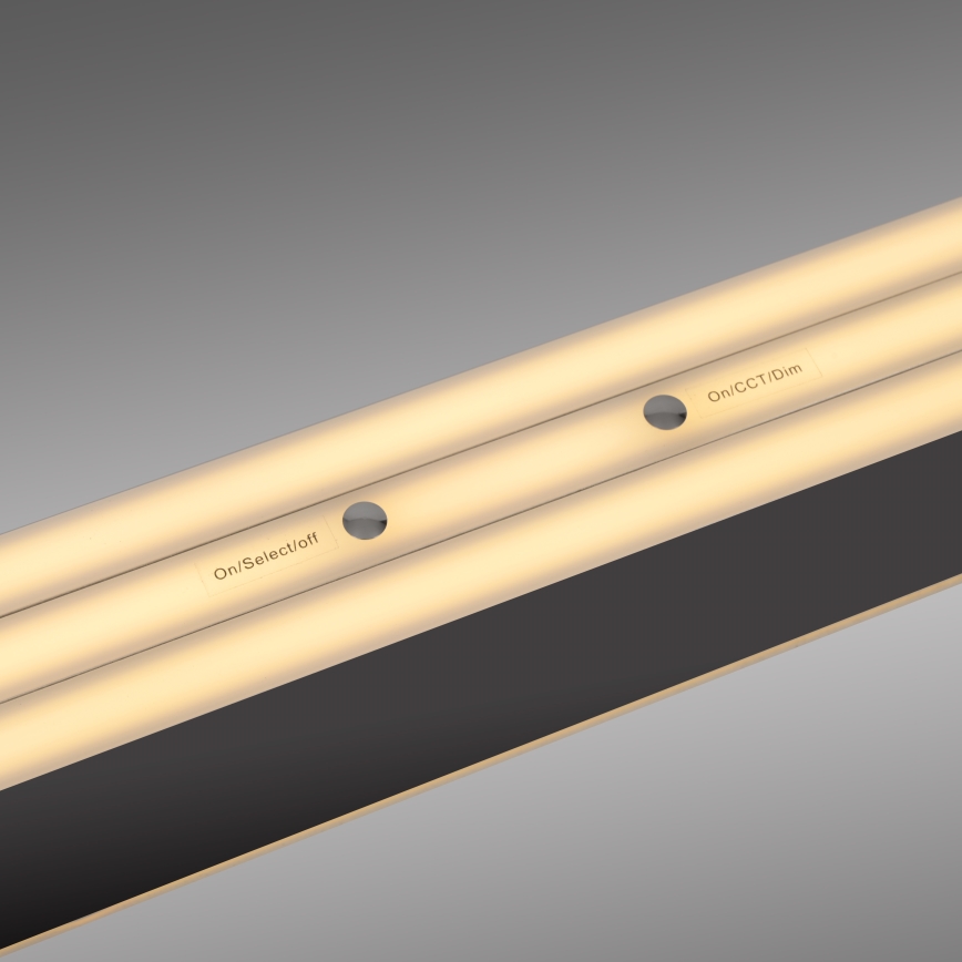 Schöner Wohnen 12577-18 - Dæmpbar LED-pendel på wire ADRIANA ROUND 2xLED/24W/230V 2700/3000/3500/4000/5000K 160 cm sort