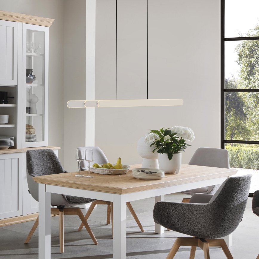 Schöner Wohnen 12577-39 - ADRIANA ROUND dæmpbar LED-pendel på kabel 2xLED/24W/230V 2700/3000/3500/4000/5000K grå