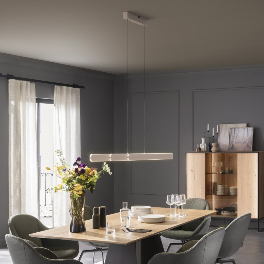 Schöner Wohnen 12577-39 - ADRIANA ROUND dæmpbar LED-pendel på kabel 2xLED/24W/230V 2700/3000/3500/4000/5000K grå