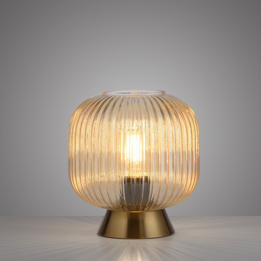 Schöner Wohnen 13573-27 - Bordlampe NAMI 1xE27/25W/230V guld/beige/røgfarvet