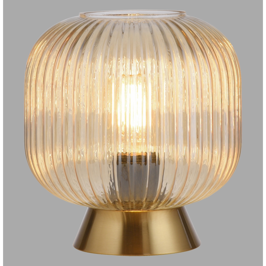 Schöner Wohnen 13573-27 - Bordlampe NAMI 1xE27/25W/230V guld/beige/røgfarvet