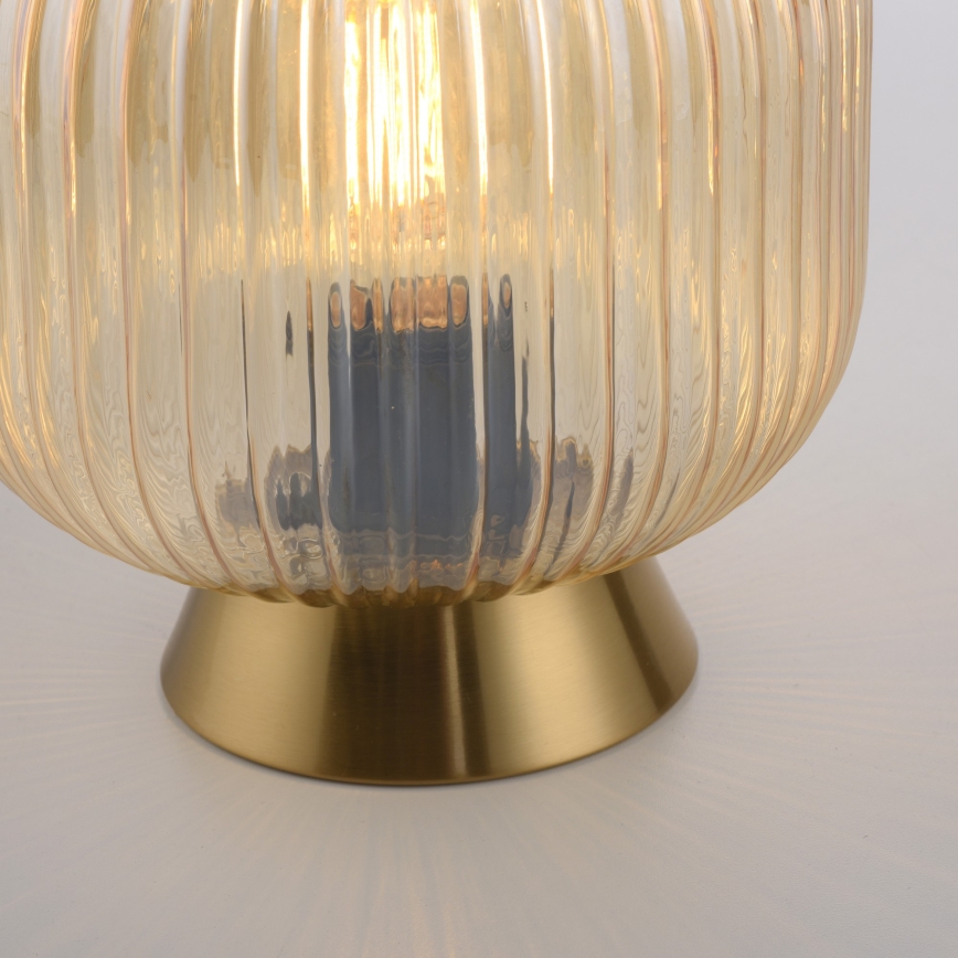 Schöner Wohnen 13573-27 - Bordlampe NAMI 1xE27/25W/230V guld/beige/røgfarvet