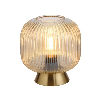 Schöner Wohnen 13573-27 - Bordlampe NAMI 1xE27/25W/230V guld/beige/røgfarvet