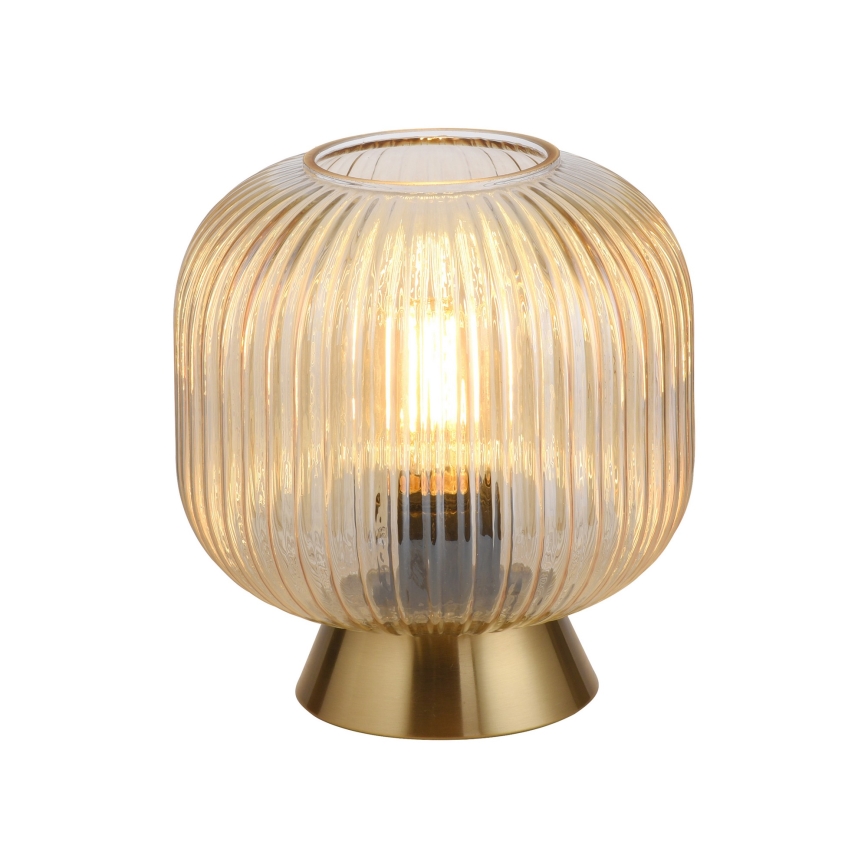 Schöner Wohnen 13573-27 - Bordlampe NAMI 1xE27/25W/230V guld/beige/røgfarvet