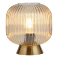 Schöner Wohnen 13573-27 - Bordlampe NAMI 1xE27/25W/230V guld/beige/røgfarvet