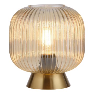 Schöner Wohnen 13573-27 - Bordlampe NAMI 1xE27/25W/230V guld/beige/røgfarvet