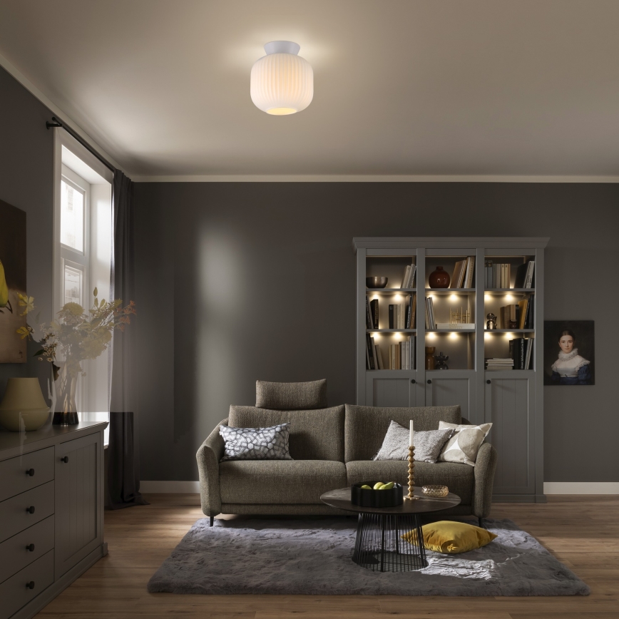 Schöner Wohnen 13574-16 - NAMI loftlampe 1xE27/25W/230V Ø 20 cm, hvid