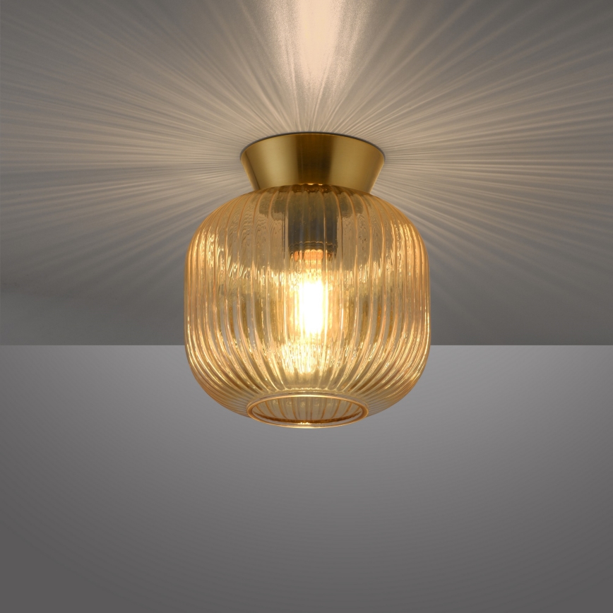 Schöner Wohnen 13574-27 - Loftlampe NAMI 1xE27/25W/230V Ø 20 cm guld/beige/røget