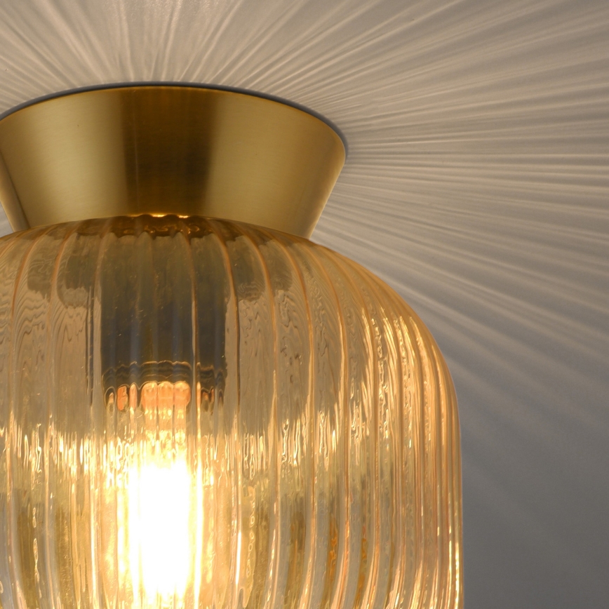 Schöner Wohnen 13574-27 - Loftlampe NAMI 1xE27/25W/230V Ø 20 cm guld/beige/røget