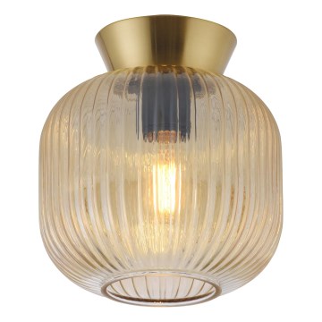 Schöner Wohnen 13574-27 - Loftlampe NAMI 1xE27/25W/230V Ø 20 cm guld/beige/røget