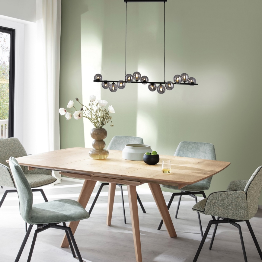 Schöner Wohnen 14504-18 - LED-lysekrone med wire DUBAI 13xG9/3W/230V sort/røget