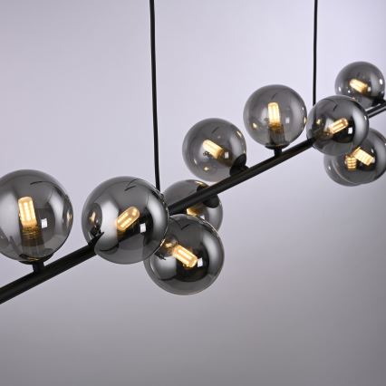 Schöner Wohnen 14504-18 - LED-lysekrone med wire DUBAI 13xG9/3W/230V sort/røget