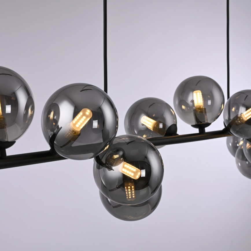 Schöner Wohnen 14504-18 - LED-lysekrone med wire DUBAI 13xG9/3W/230V sort/røget