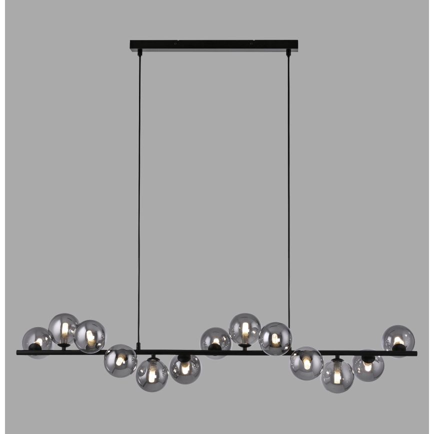 Schöner Wohnen 14504-18 - LED-pendel med wireophæng DUBAI 13xG9/3W/230V 118 m sort/røget