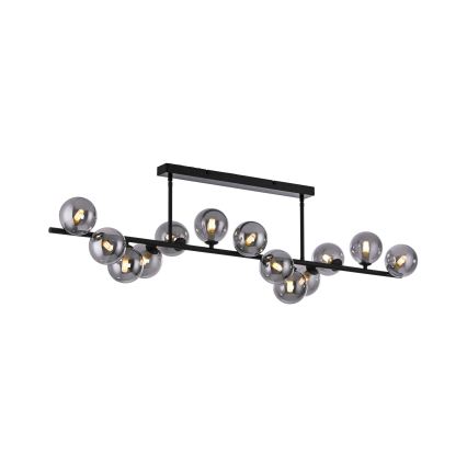 Schöner Wohnen 14505-18 - LED-lysekrone på stang DUBAI 13xG9/3W/230V sort/røgfarvet