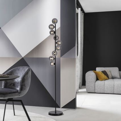 Schöner Wohnen 14506-18 - LED-gulvlampe DUBAI 9xG9/3W/230V sort/røget