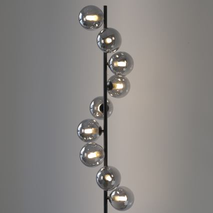 Schöner Wohnen 14506-18 - LED-gulvlampe DUBAI 9xG9/3W/230V sort/røget