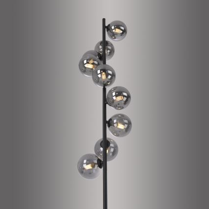 Schöner Wohnen 14506-18 - LED-gulvlampe DUBAI 9xG9/3W/230V sort/røget
