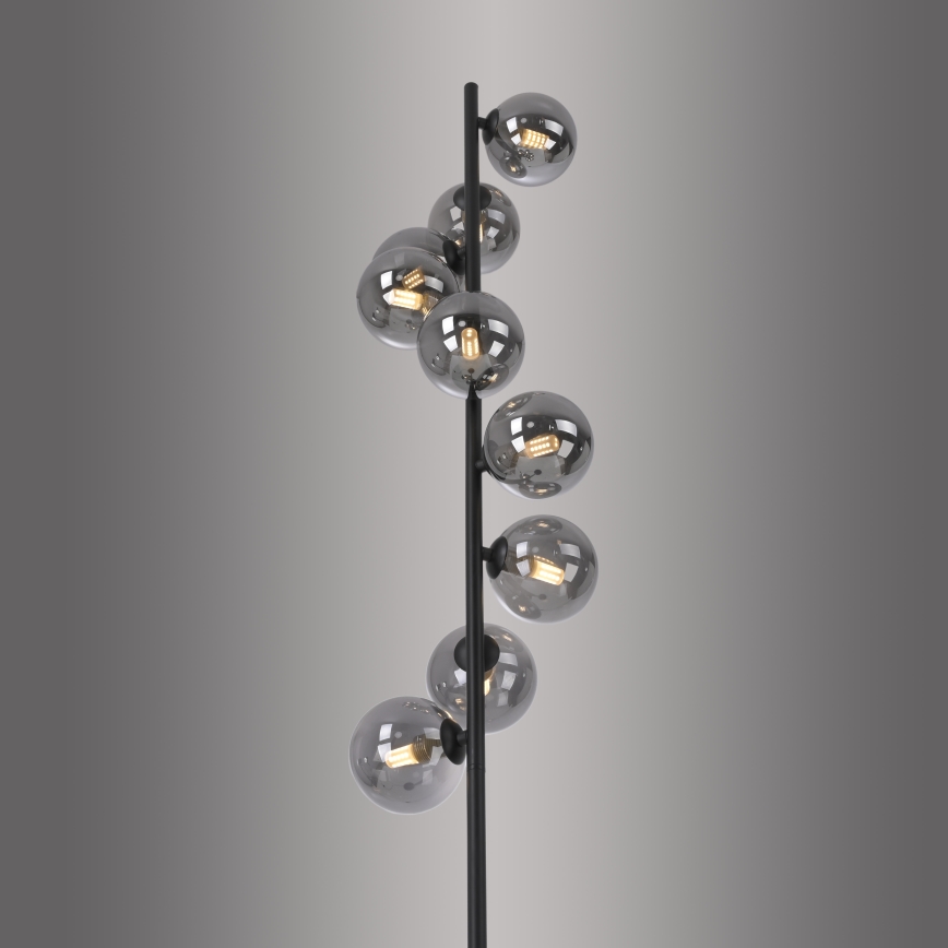 Schöner Wohnen 14506-18 - LED-gulvlampe DUBAI 9xG9/3W/230V sort/røget