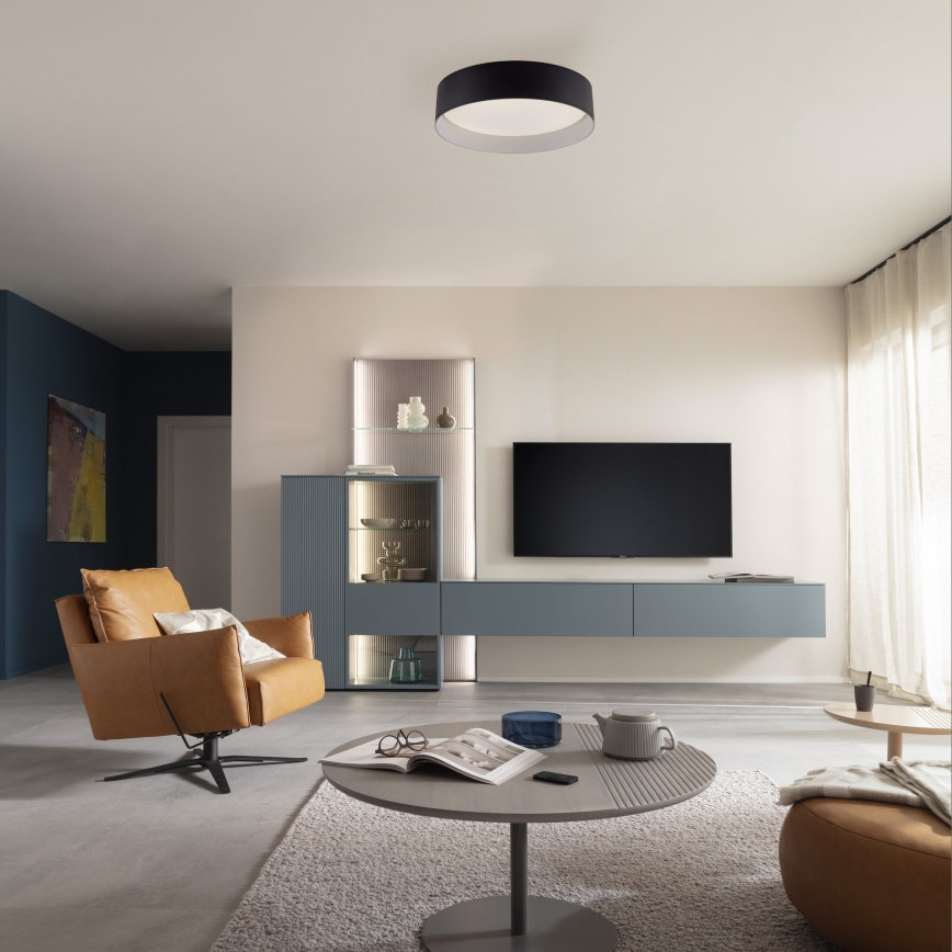 Schöner Wohnen 14593-18 - Dæmpbar LED-loftlampe TAVOLI LED/10W/230V 2700-6500K Ø 28,5 cm sort + fjernbetjening