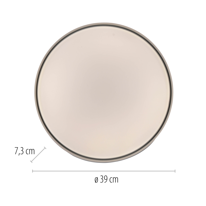 Schöner Wohnen 14594-18 - Dæmpbar LED-loftlampe TAVOLI LED/20W/230V 2700-6500K Ø 39 cm sort + fjernbetjening