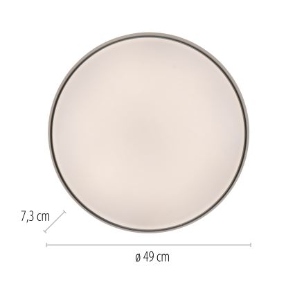 Schöner Wohnen 14595-18 - LED-dæmpbar loftlampe TAVOLI LED/34W/230V 2700-6500K Ø 49 cm sort + fjernbetjening