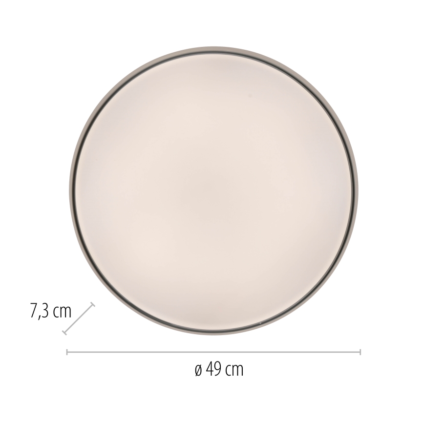 Schöner Wohnen 14595-18 - LED-dæmpbar loftlampe TAVOLI LED/34W/230V 2700-6500K Ø 49 cm sort + fjernbetjening