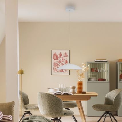 Schöner Wohnen 14606-16 - Dæmpbar LED-pendel LENTE, 17 W/230 V, Ø 40 cm, hvid