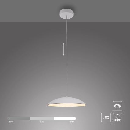 Schöner Wohnen 14606-16 - Dæmpbar LED-pendel LENTE, 17 W/230 V, Ø 40 cm, hvid