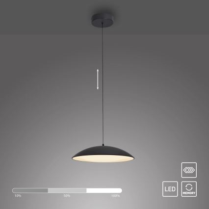 Schöner Wohnen 14606-18 - LENTE LED/17W/230V, dæmpbar LED-pendel på wire, Ø 40 cm, sort