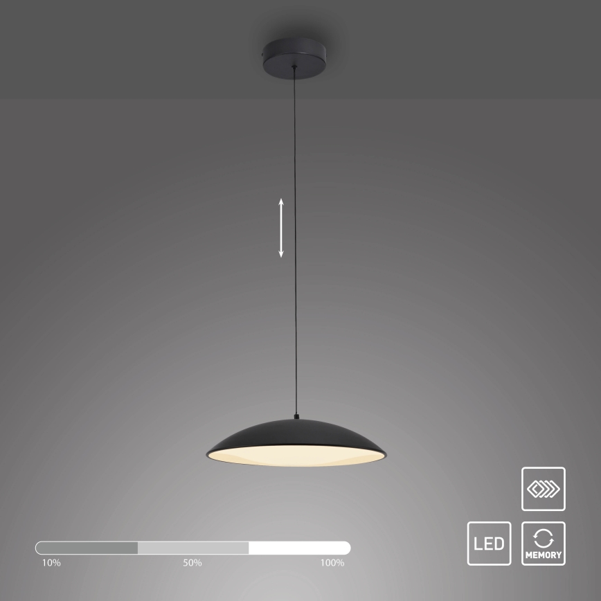 Schöner Wohnen 14606-18 - LENTE LED/17W/230V, dæmpbar LED-pendel på wire, Ø 40 cm, sort