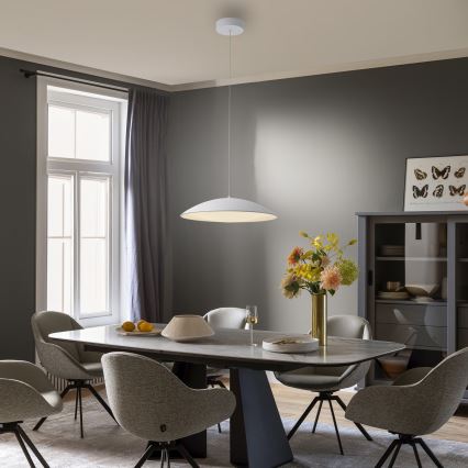 Schöner Wohnen 14607-16 - LED dæmpbar pendel på wire LENTE LED/23W/230V Ø 50 cm hvid