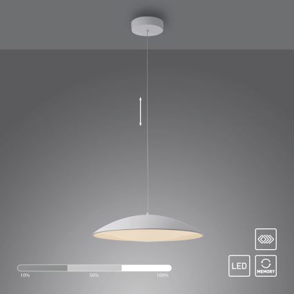 Schöner Wohnen 14607-16 - LED dæmpbar pendel på wire LENTE LED/23W/230V Ø 50 cm hvid