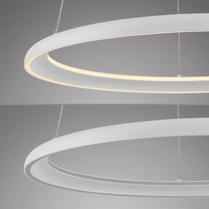 Schöner Wohnen 15570-16 - Dæmpbar LED-pendel på kabel QUILLO LED/36W/230V Ø 60 cm hvid