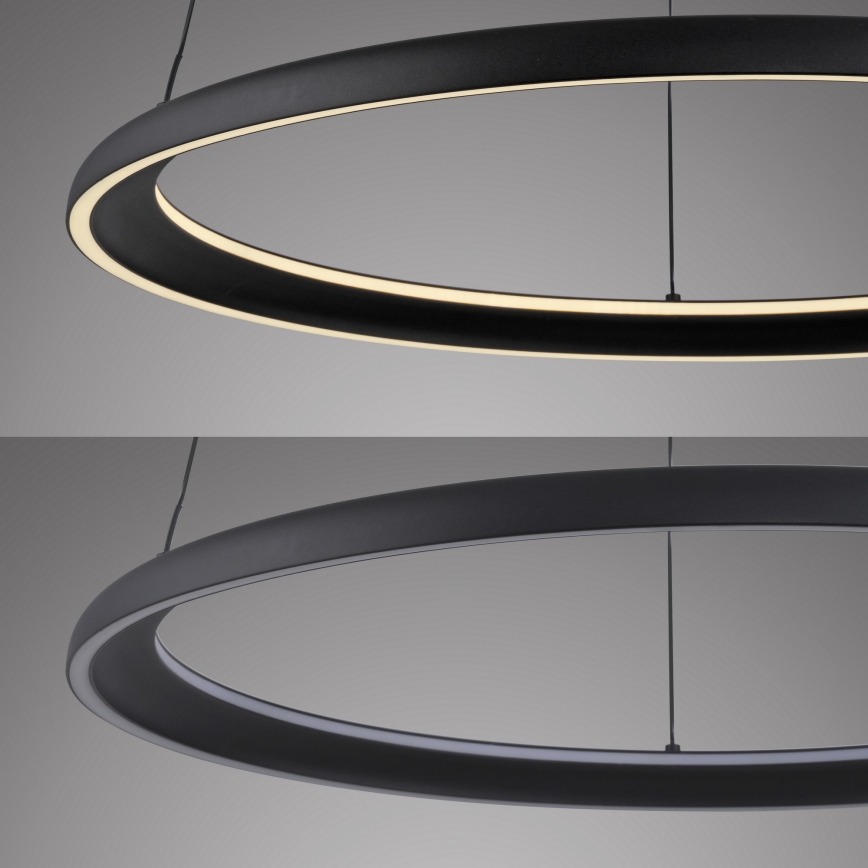 Schöner Wohnen 15570-18 - Dæmpbar LED-pendel med wire QUILLO LED/36W/230V Ø 60 cm sort