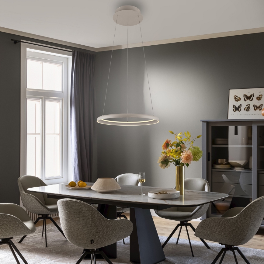 Schöner Wohnen 15570-39 - Dæmpbar LED-pendel på wire QUILLO LED/36W/230V Ø 60 cm grå