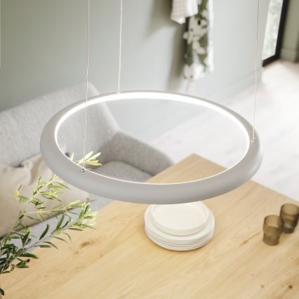 Schöner Wohnen 15570-39 - Dæmpbar LED-pendel på wire QUILLO LED/36W/230V Ø 60 cm grå