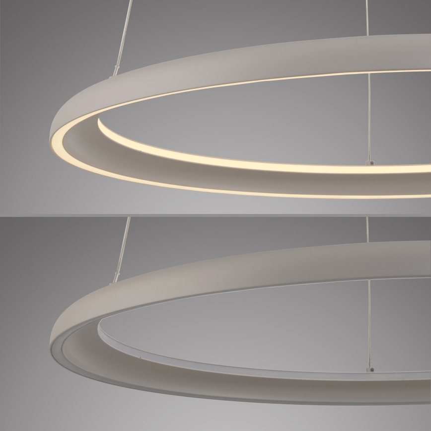 Schöner Wohnen 15570-39 - Dæmpbar LED-pendel på wire QUILLO LED/36W/230V Ø 60 cm grå